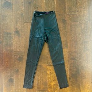 Faux Leather Legging with Top Control